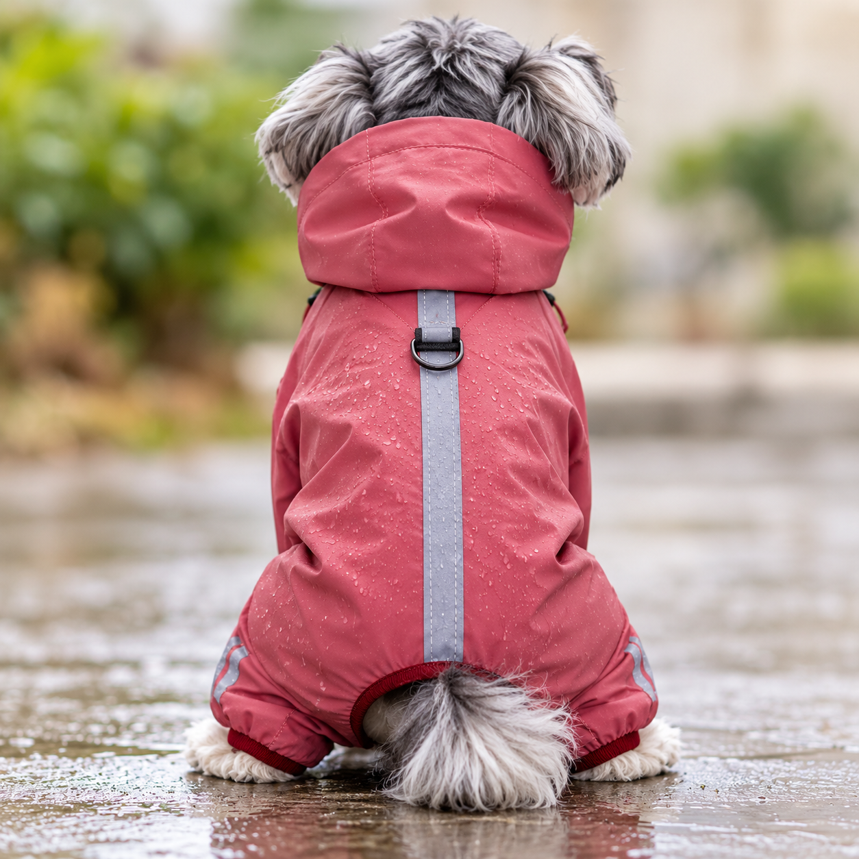 Reflective Waterproof Dog Raincoat Jumpsuit 4